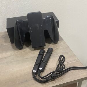 Black Gaming Controller with Joy-Con Attachments